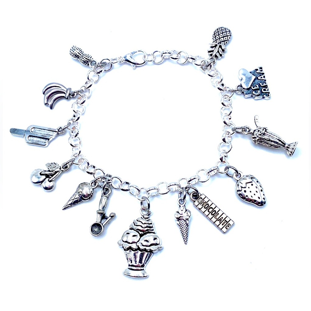 I Love Ice Cream Charm Bracelet